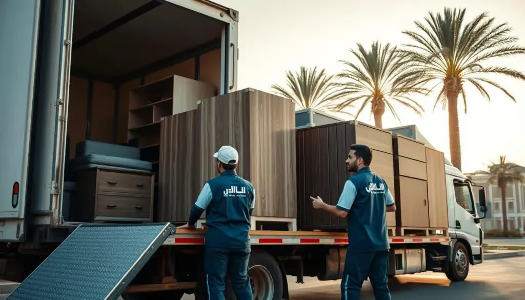 شاحنات مجهزة وفنيون محترفون لنقل سريع وآمن للعفش